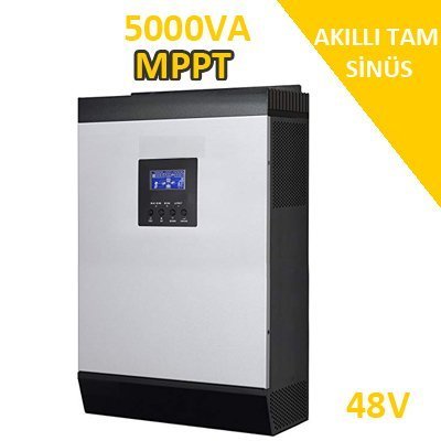 LEXRON Güneş Enerji İnverteri, Solar Enerji İnverteri, 5KVA 5000 Watt MPPT  Akıllı İnverter