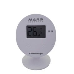 Mars S5 Kablosuz Dijital Oda Termostatı Yüksek Hassasiyetli Beyaz