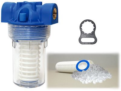 Aquafer 5'' Siliphos Filtre 1/2 inc 50 Micron Yıkanabilir Kireç Önleyici Filtre