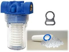 Aquafer 5'' Siliphos Filtre 1/2 inc 50 Micron Yıkanabilir Kireç Önleyici Filtre