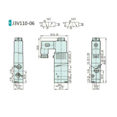 Jelpc 3V110 Pnömatik Yön Kontrol Valfi 3/2 Tek Bobin