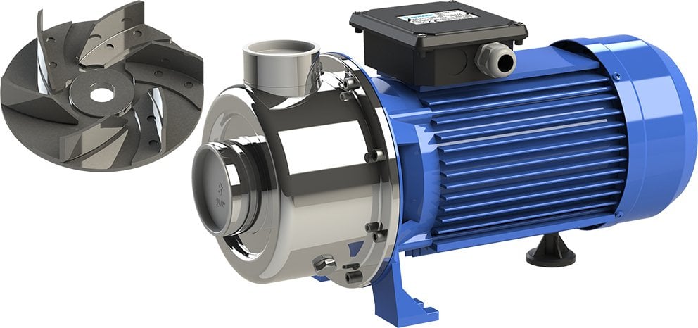 Sumak SMİNOX/A-400/2T Paslanmaz Santrifüj Pompa Açık Fanlı 380V 4 Hp