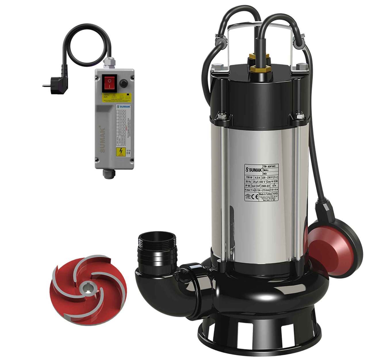 suma-fᵕ̈* 23 Sumak SMJB-K150T Jakuzi ve Asit Pompası Kapalı Fanlı