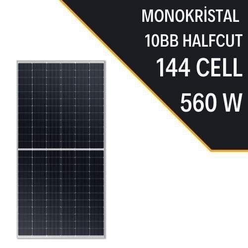 560 Watt  Half Cut Güneş Enerji Paneli, Solar Panel Fiyatları MONOKRİSTAL