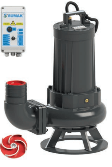 Sumak SDTV 100/4 Foseptik Dalgıç Pompa Trifaze 380V 10 Hp