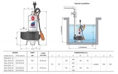 Pedrollo VXm 10/50-N Flatörlü Paslanmaz Gövdeli Foseptik Dalgıç Pompa