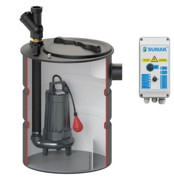 Sumak SMAC 2200 A Wc Termoplastik Tanklı Foseptik Dalgıç Pompa