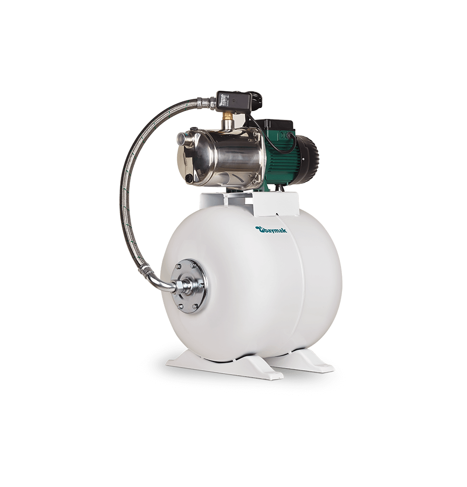 Baymak Euroinox 50/50 M 50LT Yatay Tanklı Sessiz Hidrofor 8 Kat 8 Daire
